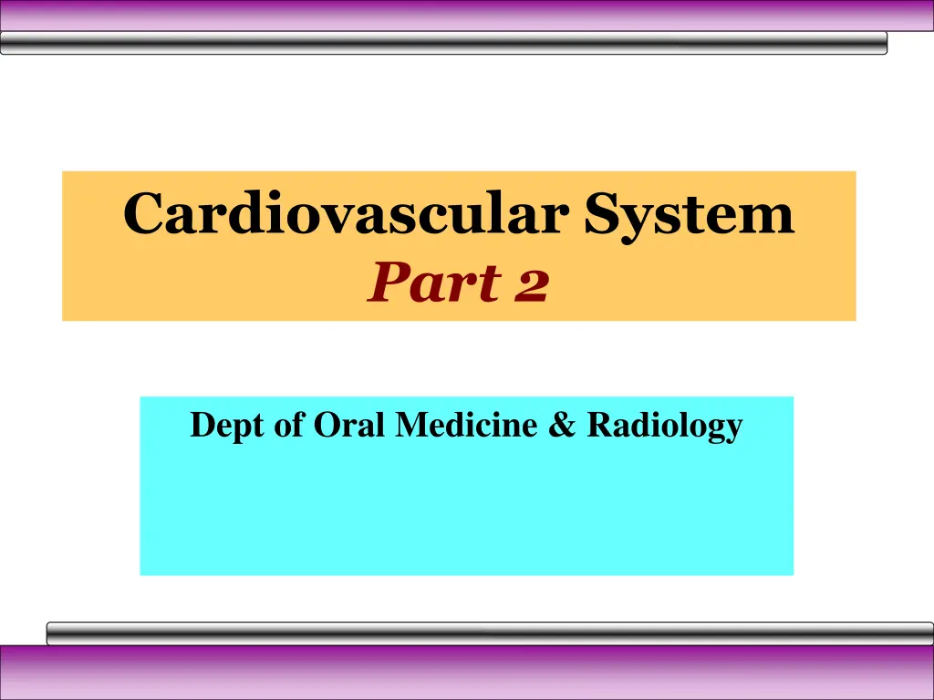 cardiovascular system part 2 n.w