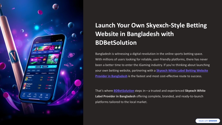 Launch Your Own Skyexch-Style Betting Website in Bangladesh with BDBetSolution