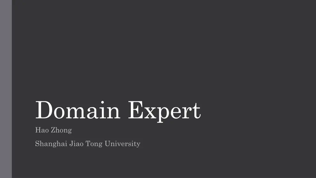 domain expert hao zhong n.w