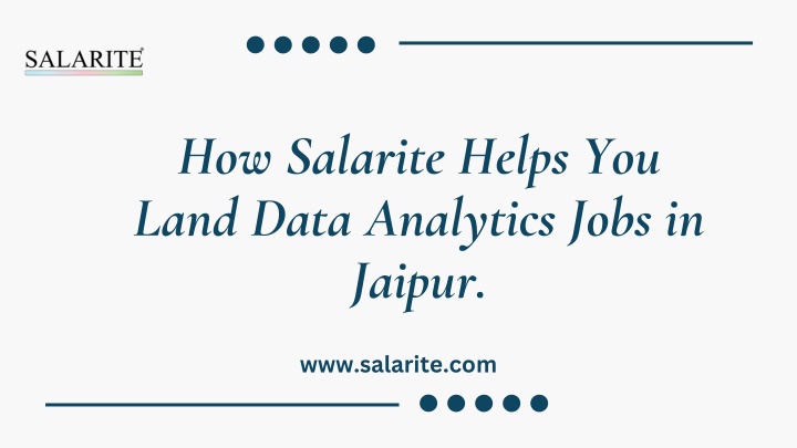 How Salarite Helps You Land Data Analytics Jobs in Jaipur.
