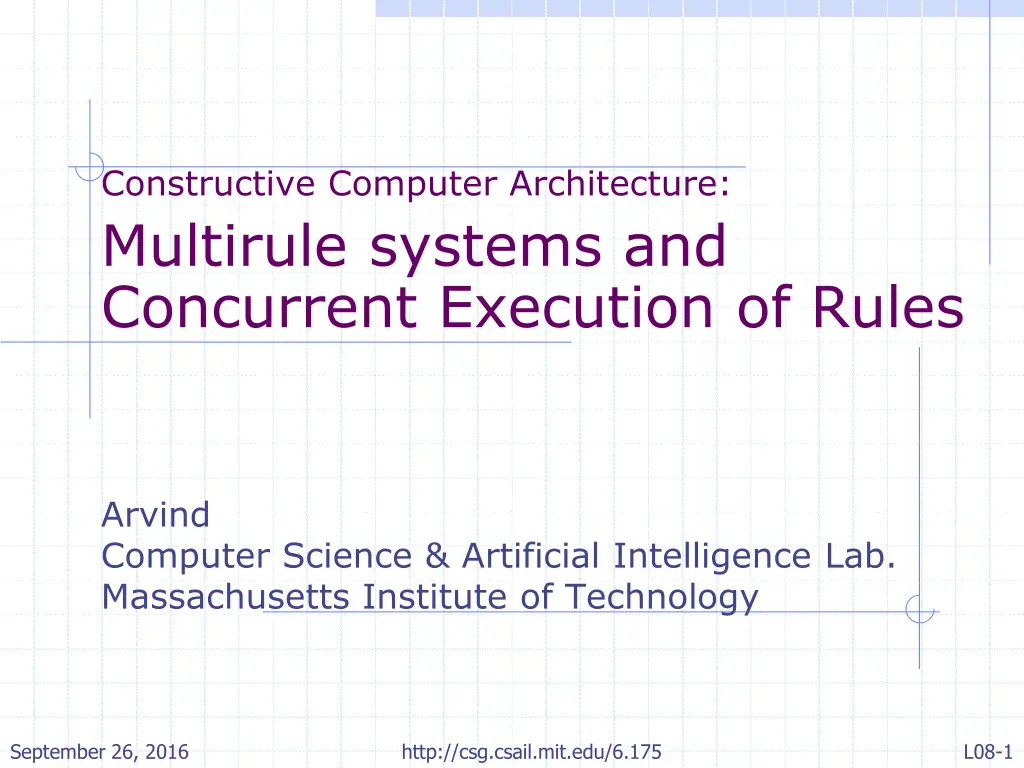 constructive computer architecture multirule n.w