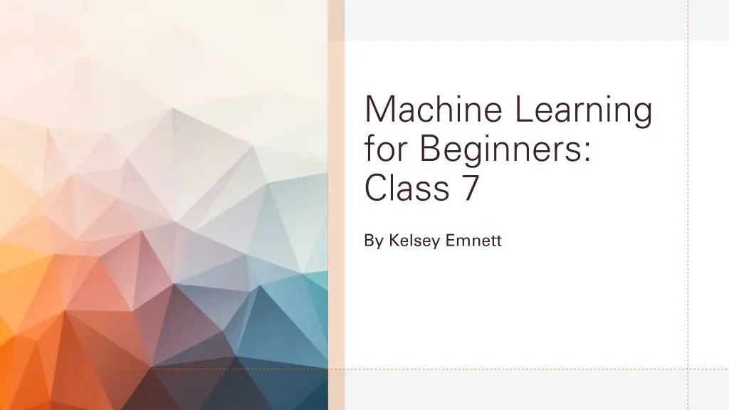 machine learning for beginners class 7 n.w