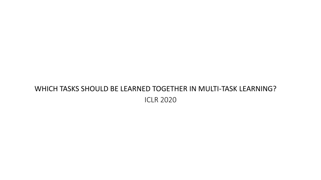 which tasks should be learned together in multi n.w