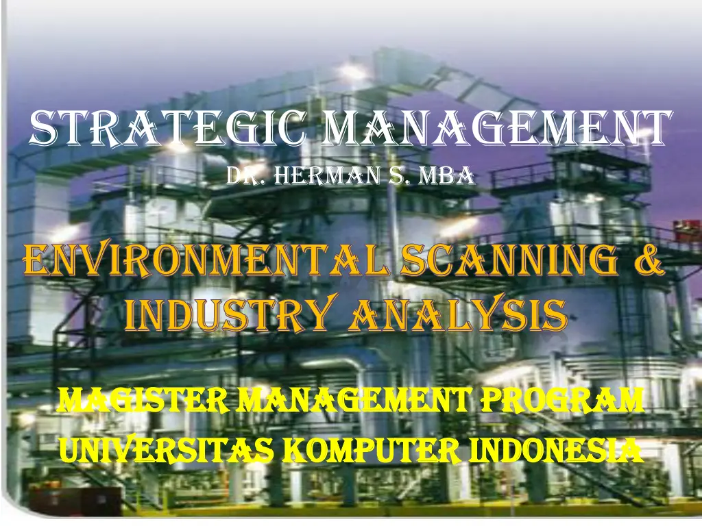 strategic management dr herman s mba n.w