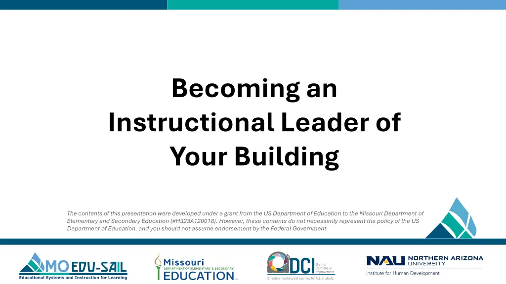 becoming an instructional leader of your building n.w