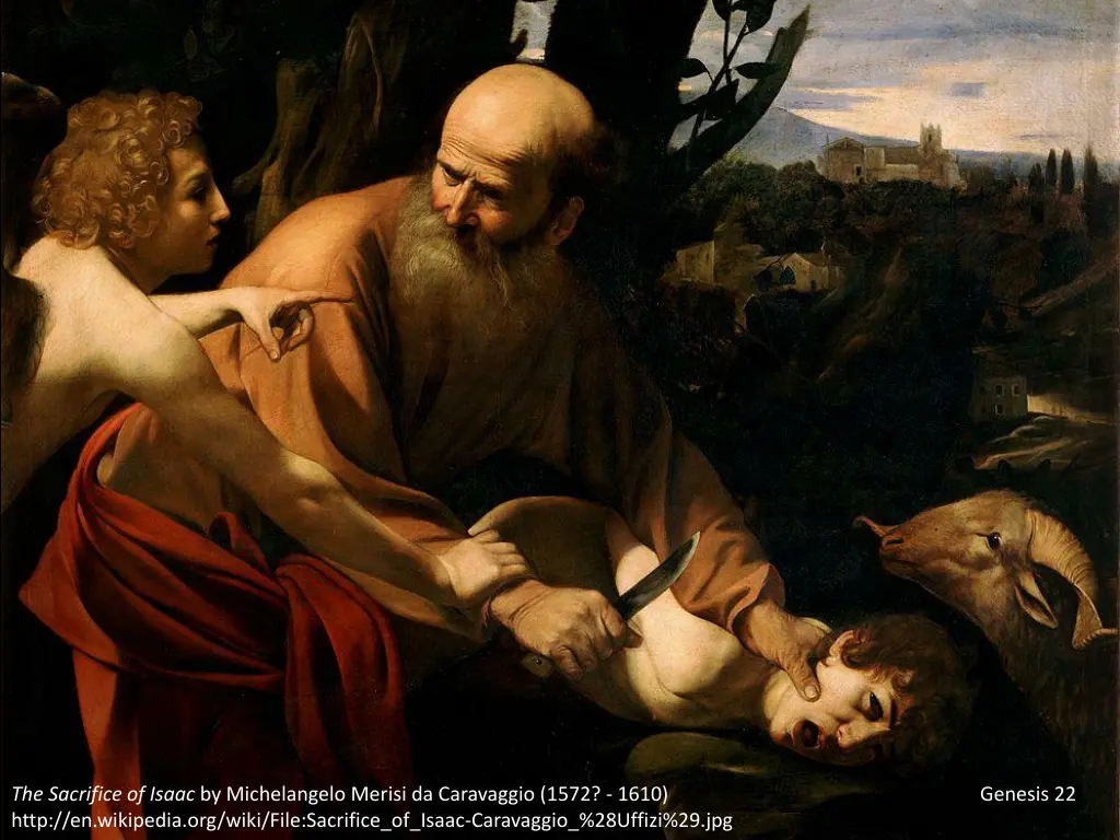 the sacrifice of isaac by michelangelo merisi n.w