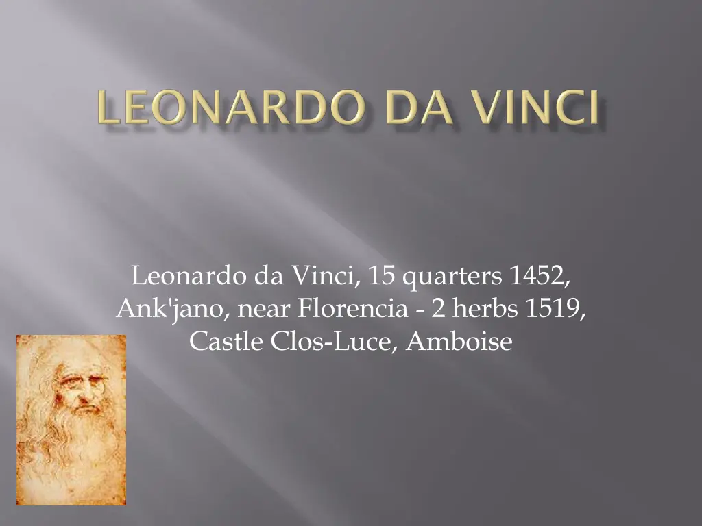 leonardo da vinci 15 quarters 1452 ank jano near n.w