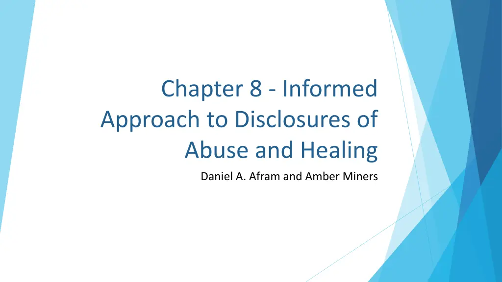 chapter 8 informed approach to disclosures n.w