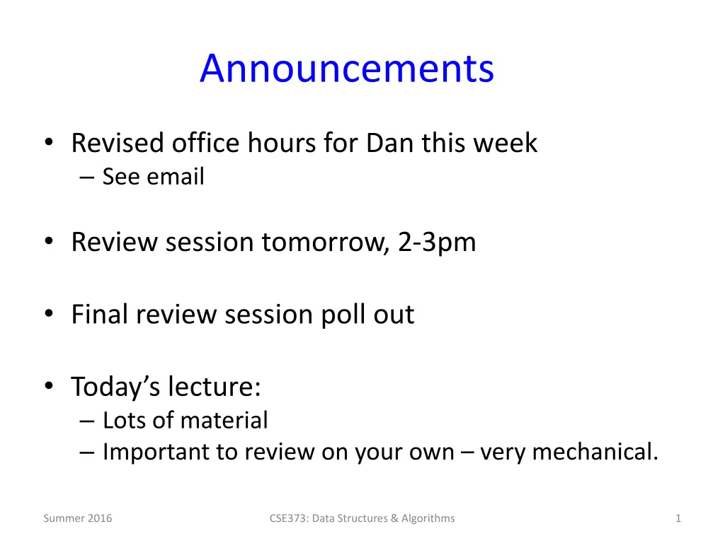 announcements n.w