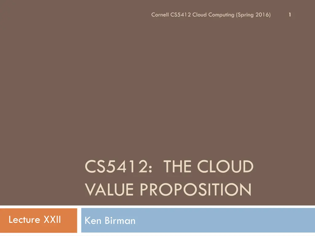 cornell cs5412 cloud computing spring 2016 n.w