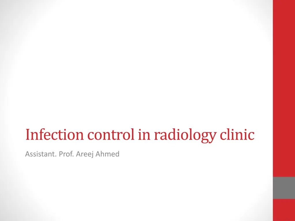 infection control in radiology clinic n.w