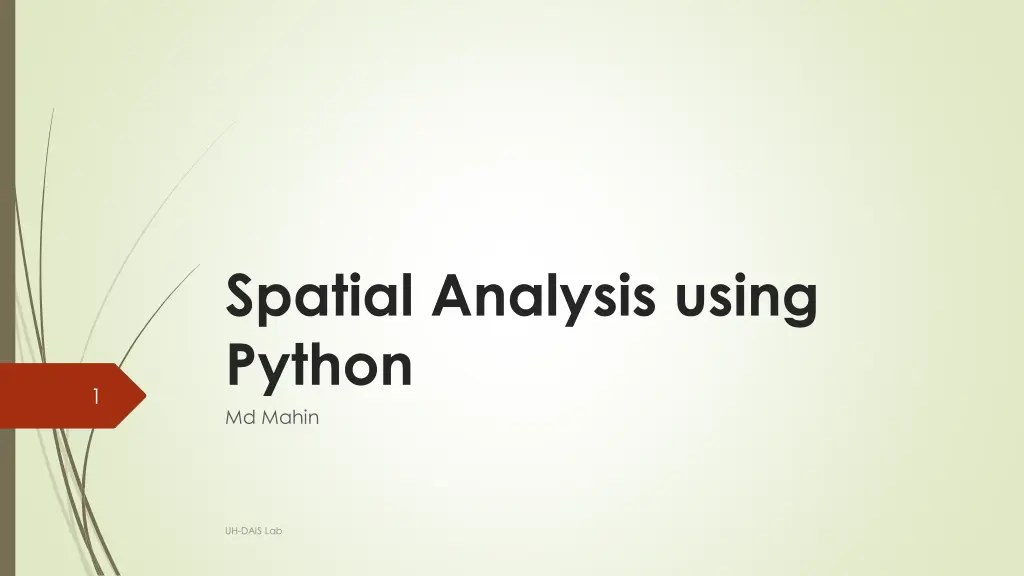 spatial analysis using python md mahin n.w