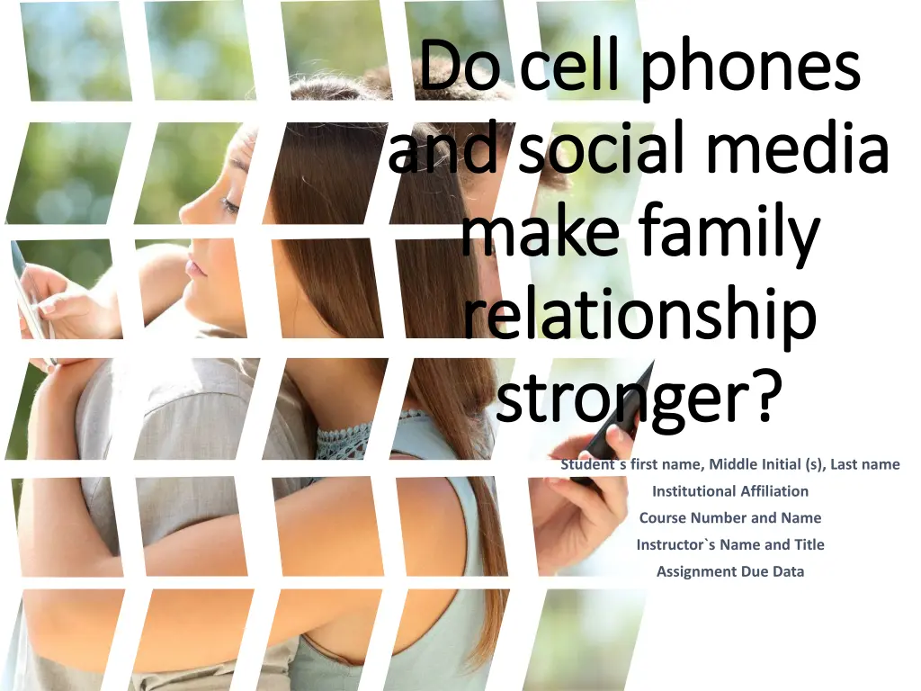 do cell phones do cell phones and social media n.w