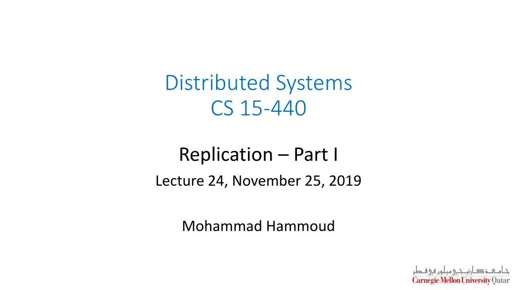 distributed systems cs 15 440 n.w