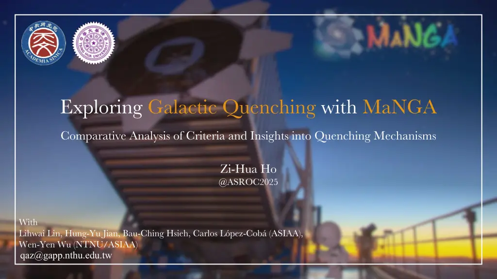 exploring galactic quenching with manga n.w