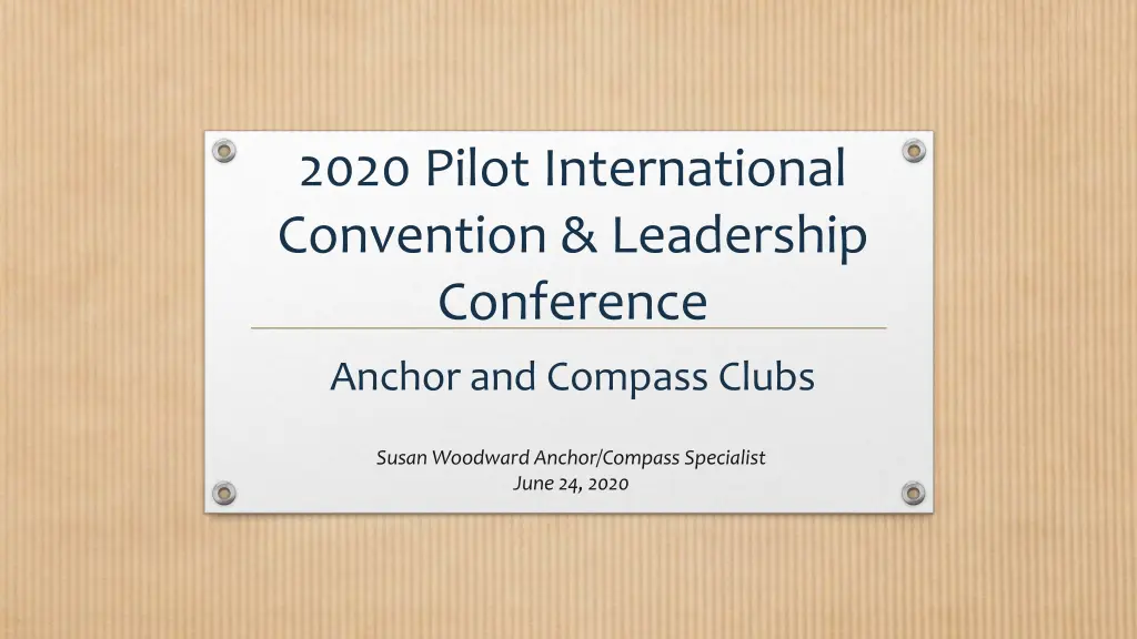 2020 pilot international convention leadership n.w