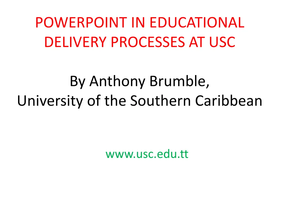 powerpoint in educational delivery processes n.w