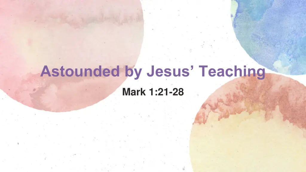astounded by jesus teaching n.w