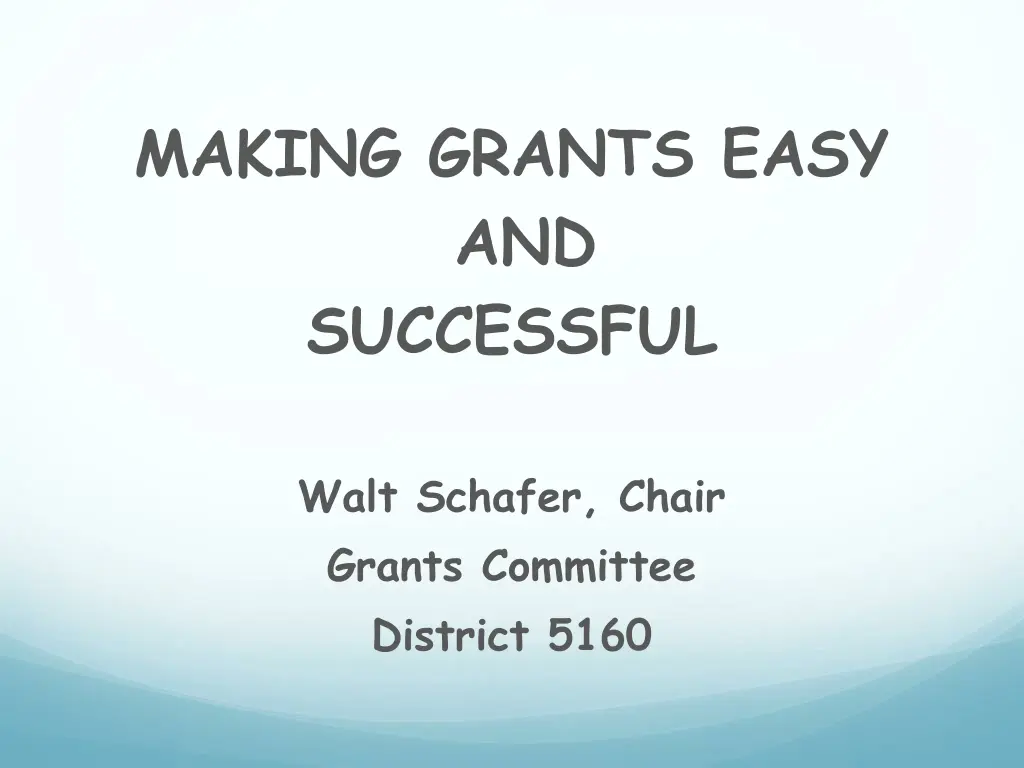 making grants easy and successful n.w
