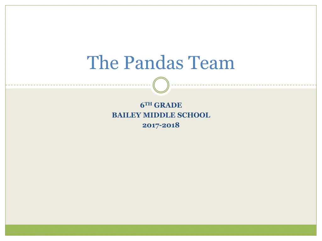 the pandas team n.w