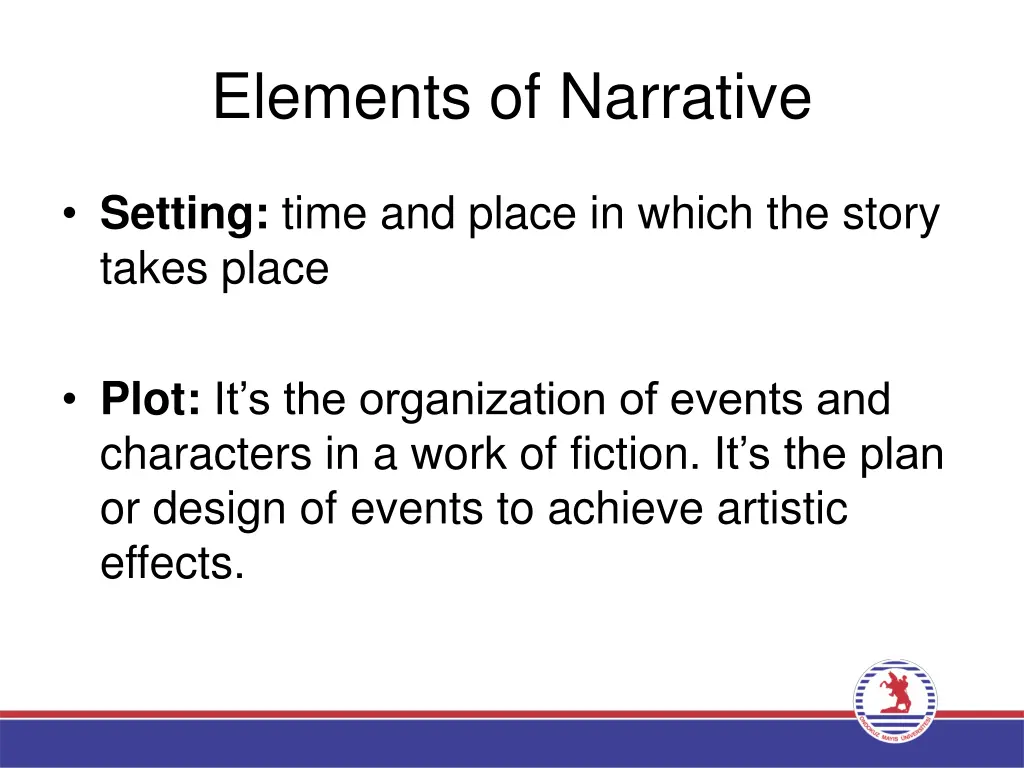 elements of narrative n.w