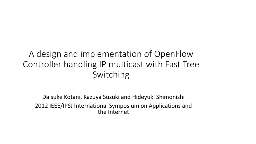 a design and implementation of openflow n.w