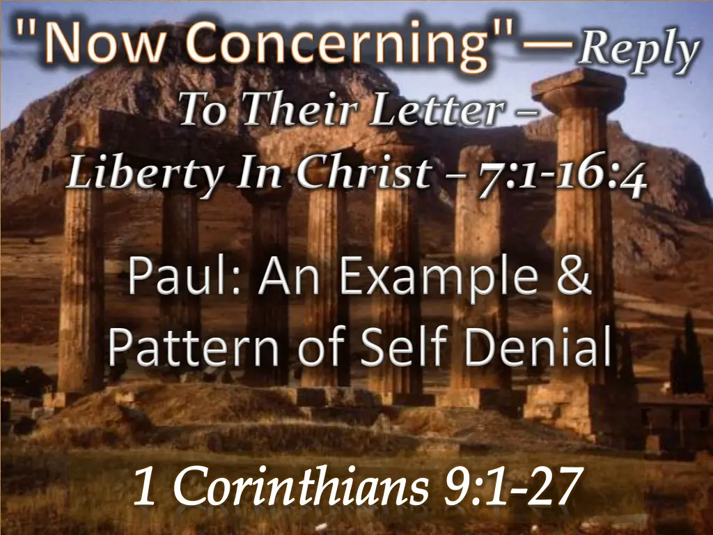 1 corinthians 9 1 27 n.w