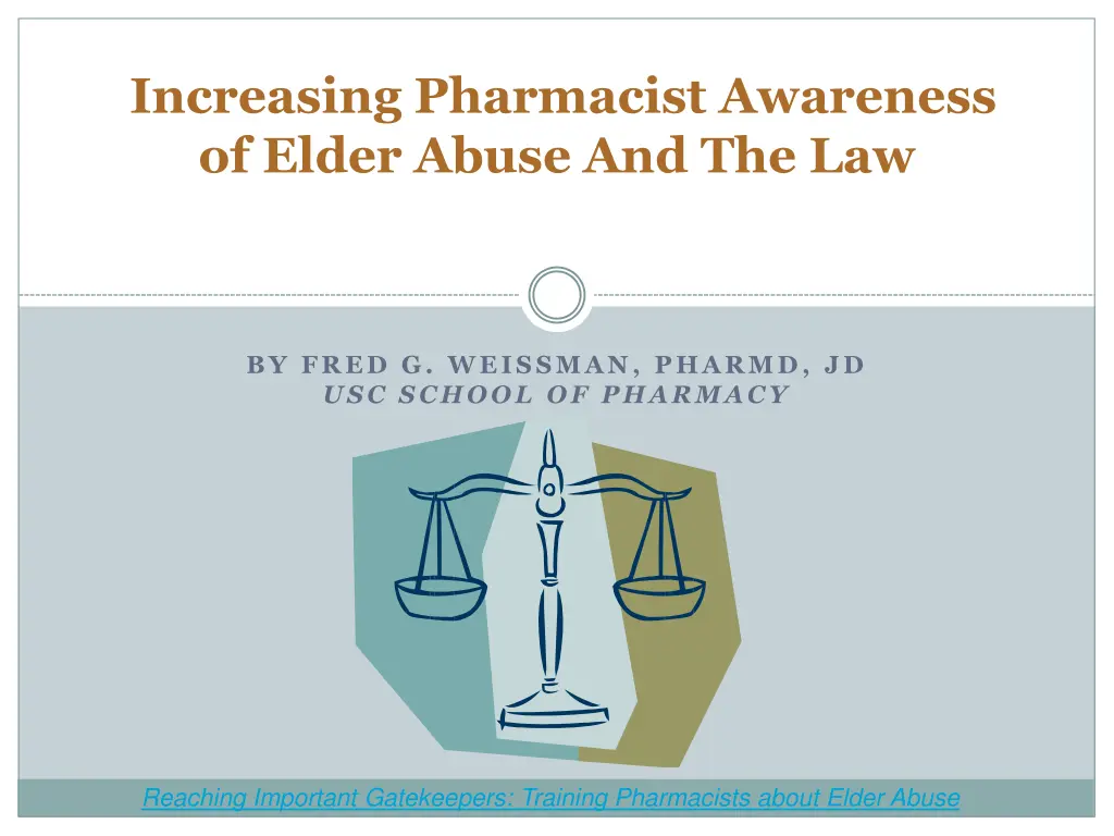 increasing pharmacist awareness of elder abuse n.w