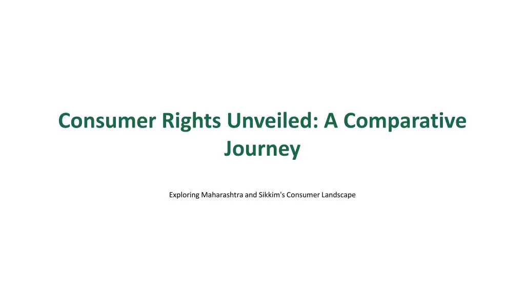 consumer rights unveiled a comparative journey n.w