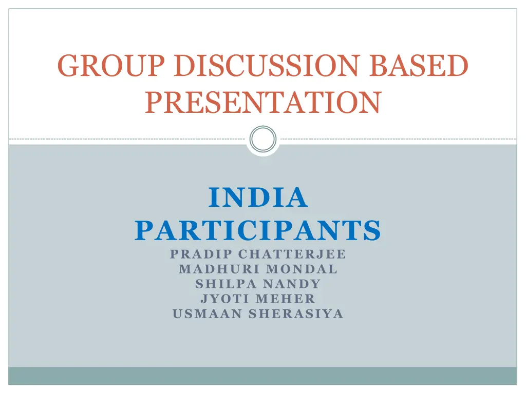 group discussion based presentation n.w