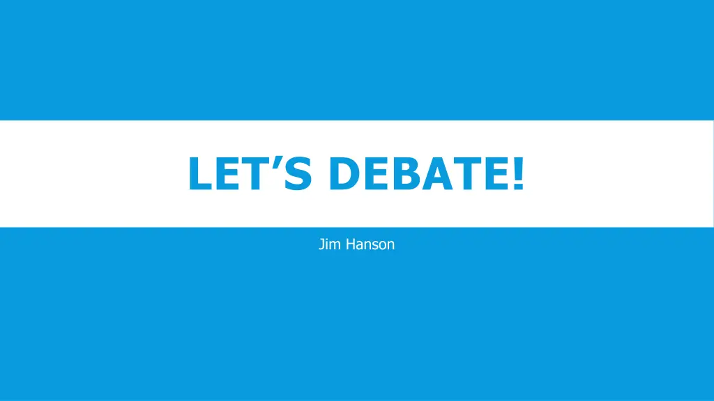 let s debate n.w