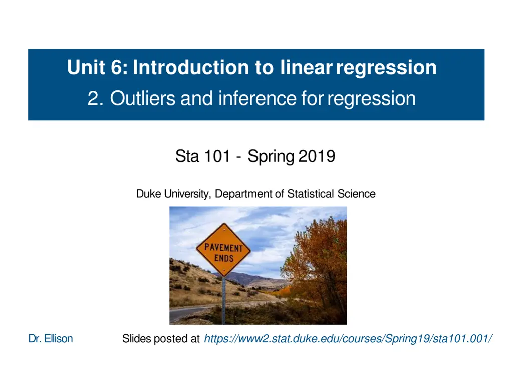 unit 6 introduction to linearregression n.w