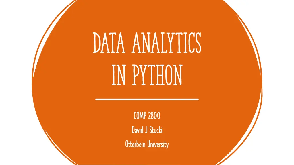 data analytics in python n.w