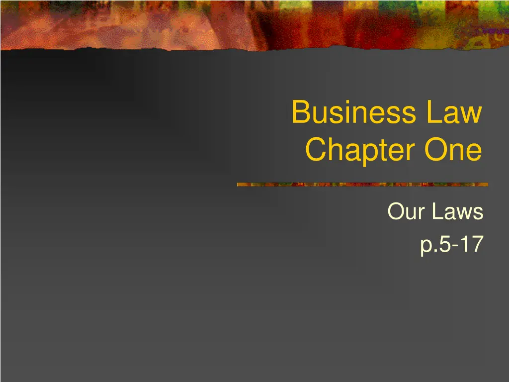 business law chapter one n.w