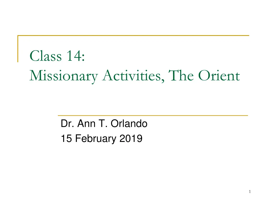 class 14 missionary activities the orient n.w