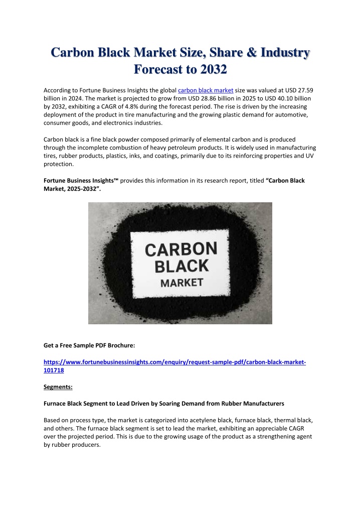 carbon black market size share industry forecast n.w