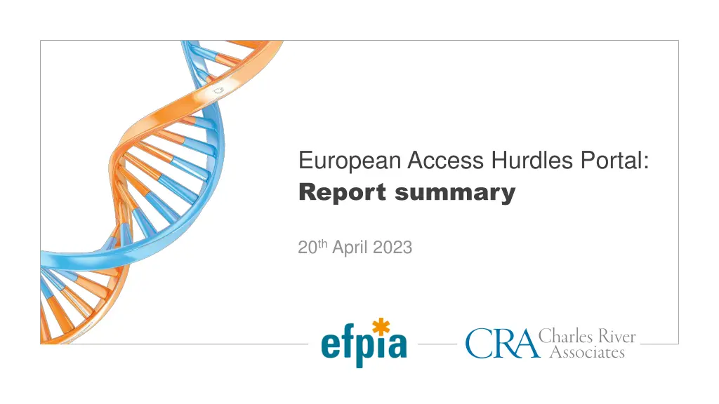 european access hurdles portal report summary n.w