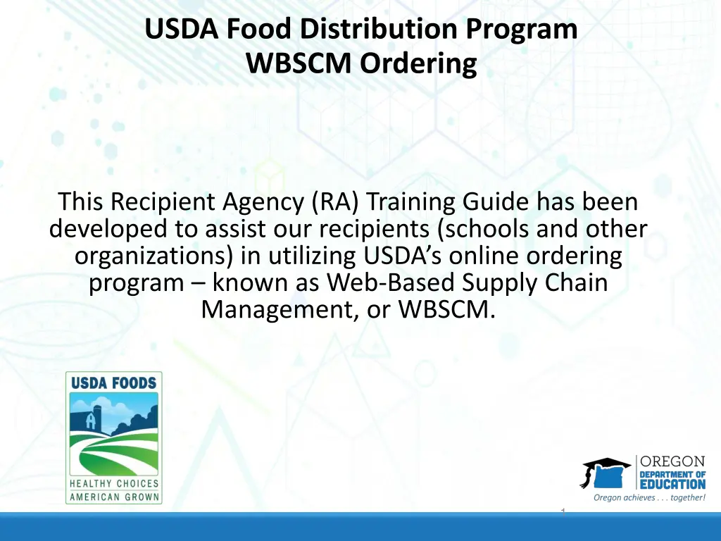 usda food distribution program wbscm ordering n.w