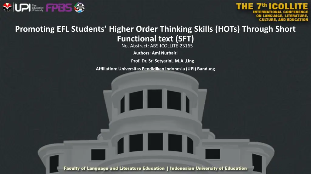 promoting efl students higher order thinking n.w