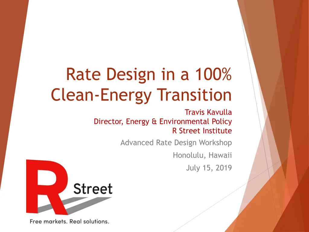 rate design in a 100 clean energy transition n.w