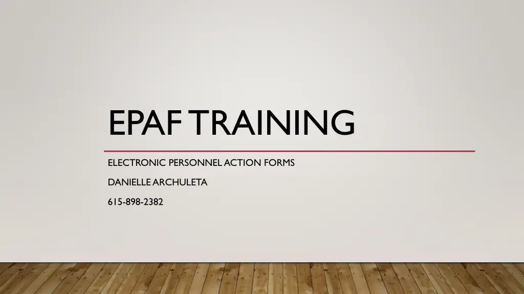 epaf training n.w