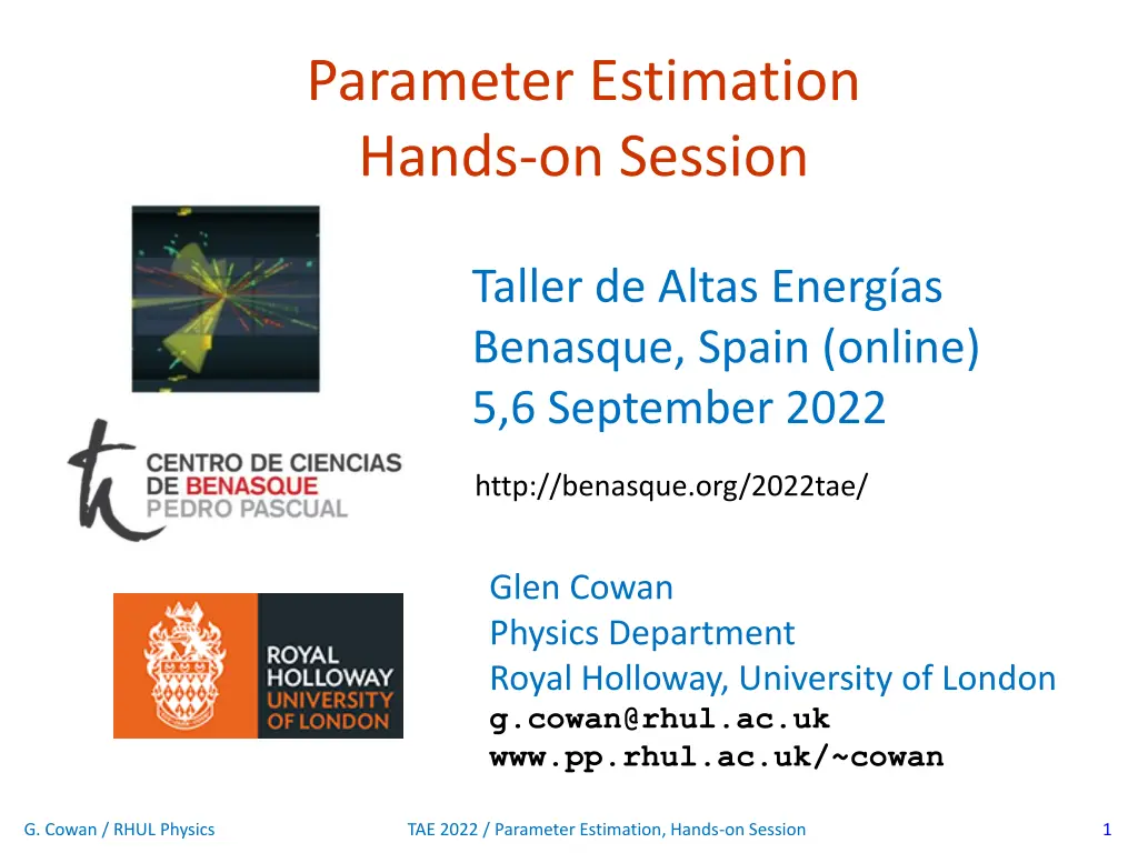 parameter estimation hands on session n.w