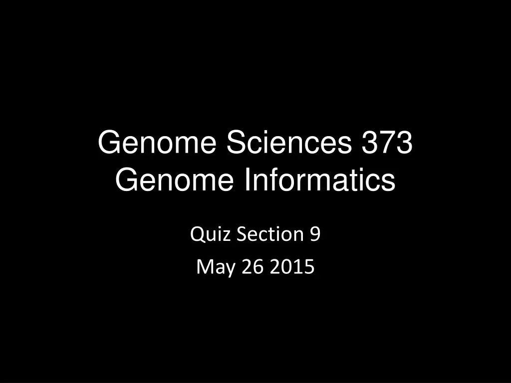 genome sciences 373 genome informatics n.w