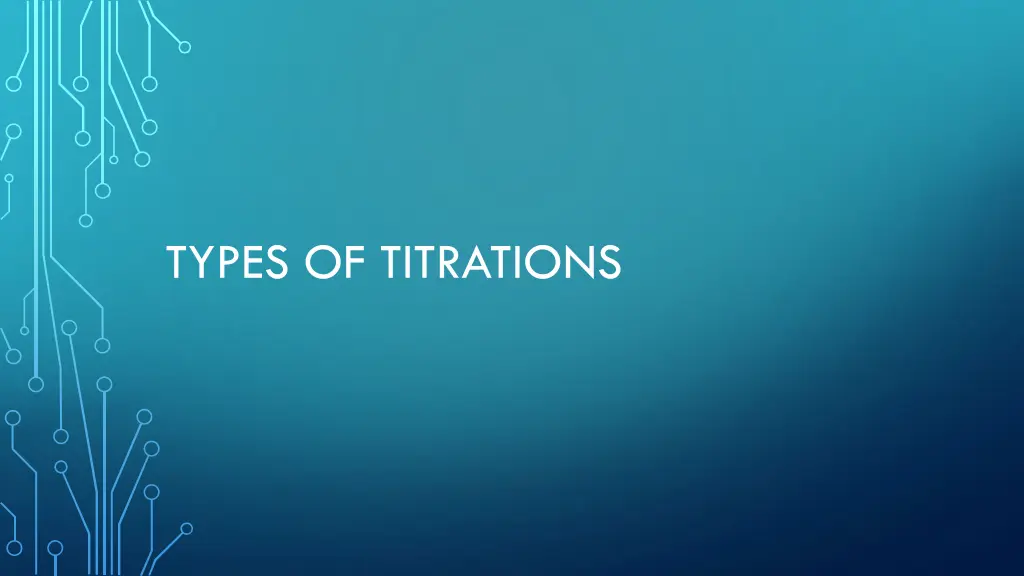 types of titrations n.w