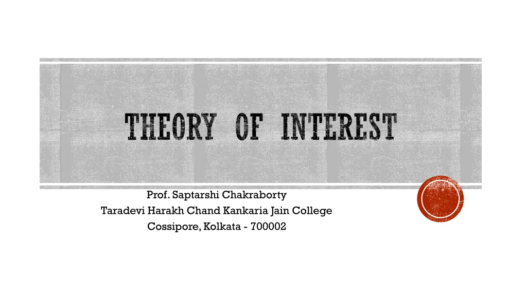 theory of interest n.w