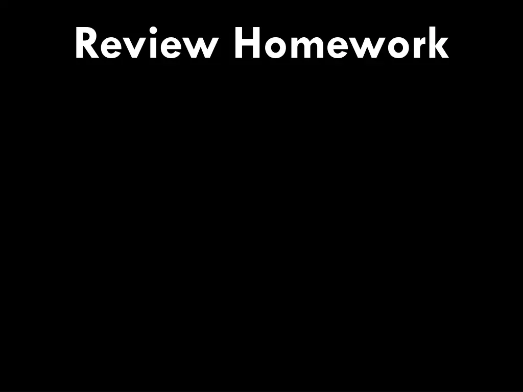 review homework n.w