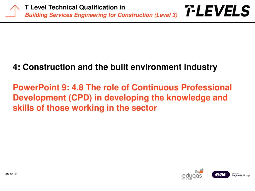 t level technical qualification in building n.w