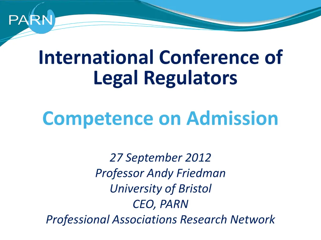 international conference of legal regulators n.w