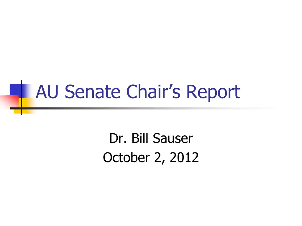 au senate chair s report n.w