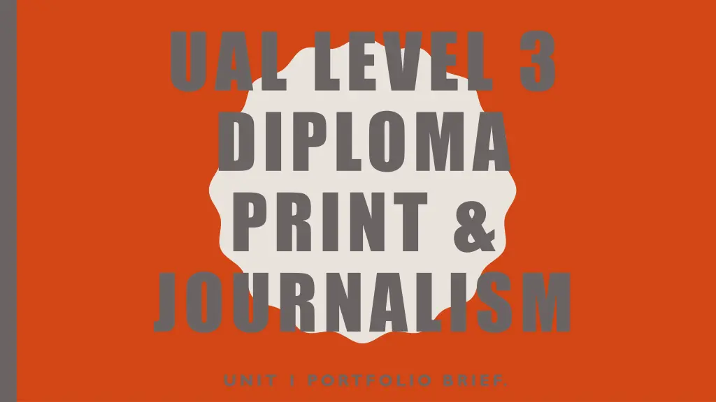 ual level 3 diploma print journalism n.w